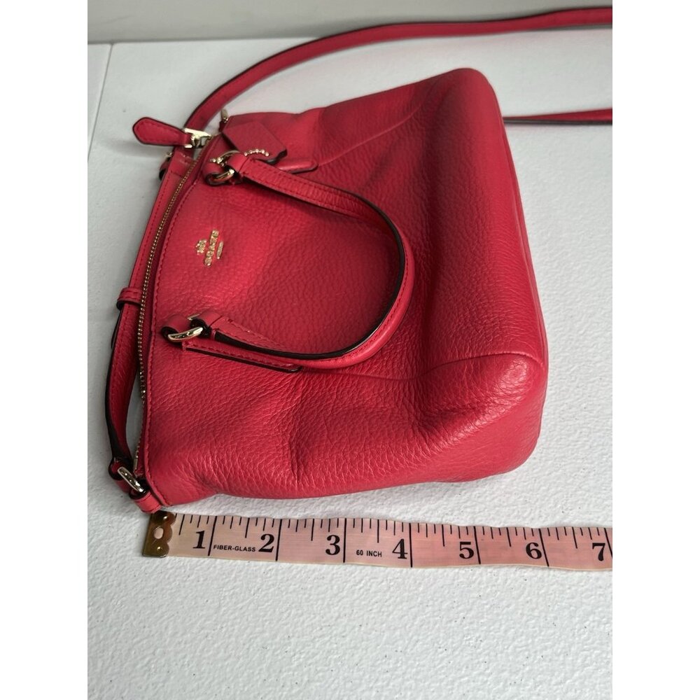 COACH Kelsey‎ Mini Crossbody Satchel Bag Fuchsia Pink Pebbled Leather 57563 - Picture 10 of 11